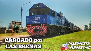 ¡CDD6A1 9787 con Tren CARGADO N°5016 por LAS BREÑAS  Marzo 2024 [upl. by Yaeger932]