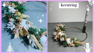 Luxe kerstring 🎄🕯️✨ Kerstbloemstuk 6  Cursus Bloemschikken 196  Carlein Tukkers [upl. by Edorej]