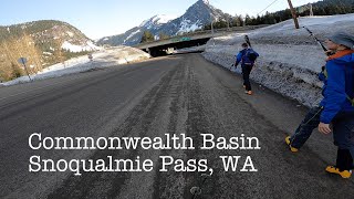 Ski tour in Commonwealth Basin at Snoqualmie Pass WA [upl. by Enedan]