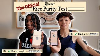 WE TOOK THE RICE PURITY TEST  VLOGMAS DAY 7 [upl. by Ertsevlis]