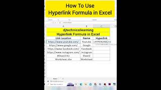 How To Use Hyperlink Formula in Excel  Hyperlink Function in Excel hyperlink microsoftexcel tips [upl. by Inger103]