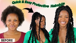 DIY Marley Twists Quick amp Easy Protective Hairstyle  4C Hair [upl. by Melmon301]