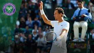 Novak Djokovic v Tomas Berdych highlights  Wimbledon 2017 quarterfinal [upl. by Nani709]