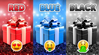 Choose Your Gift Red Blue or Black ❤️💙🖤 How Lucky Are You 🎁 Quiz Kingdom [upl. by Enavi272]