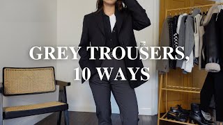 How to Style Grey Trousers  Capsule Wardrobe Staples to Wear on Repeat [upl. by Berne]