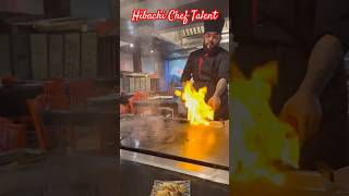 Hibachi Chef Showing His Skills👨‍🍳🔥chef hibachi [upl. by Anidnamra256]