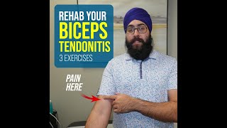 3 Exercises to Heal Bicep Tendonitis from Physio Etobicoke Toronto [upl. by Lokim]