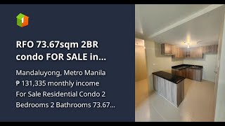 RFO 7367sqm 2BR condo FOR SALE in Mandaluyong  Dansalan Garden Residences [upl. by Eahsram]