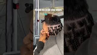 Satisfying braiding😌hairstyleshairtutorialcurlyhairnaturalhairneatbraidsbraidsknotlessbraids [upl. by Grania]