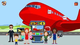 Lets Play Kinderspiele 🛫 My Town Airport 🛬 Flughafen Spiel für Kinder ab 4 Jahre [upl. by Kaenel]