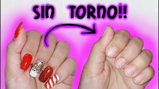 Cómo remover uñas esculpidas y semi SIN TORNO [upl. by Vescuso106]