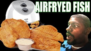 Crispy Air Fryer Fish Great For Fish Tacos [upl. by Anaihs]