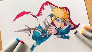 How to Draw Minato Namikaze  Step By Step Tutorial  Naruto [upl. by Simah]