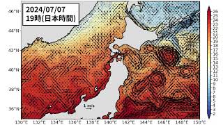 2024年7月9日までの親潮「短期」予測 番外 含む日本海北部 [upl. by Burkhardt137]