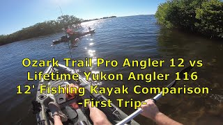 12 Fishing Kayak Comparison  First Trip Pro Angler 12 vs Yukon Angler 116 [upl. by Kramlich100]