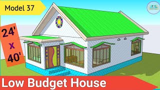 Beautiful Assam Type House Design  Model 37  24X40 Low Budget [upl. by Charla]