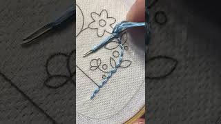 How to make a whipped back stitch embroidery beginnerembroidery learntoembroider howtoembroider [upl. by Mad]