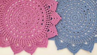 How to Crochet Round Placemat  Easy Crochet Knitting Placemats for Beginners  Crochet Placemat [upl. by Yesor]