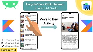 Recyclerview onClickListener to NewActivty using Kotlin  RecyclerView onClickListener Kotlin [upl. by Venditti]