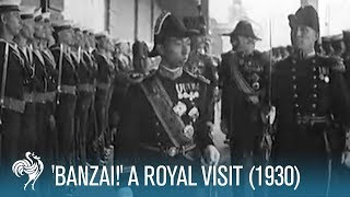 Japanese Prince Visits British Royal Family Banzai 1930  British Pathé [upl. by Lertnom200]