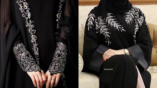 Latest Abaya Hijab Burqa DesignsFancy Lace Embroidered Abayas 202223 [upl. by Kempe]