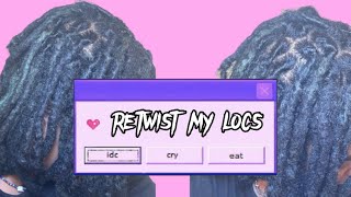 HOW TO RETWIST LOCS BEGINNER FRIENDLY BiGBBYArt [upl. by Lora14]