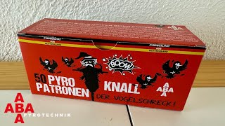 ABA Pyro Knallpatronen  15mm ABA Vogelschreck  Leuchtspur Gold [upl. by Onitnas668]