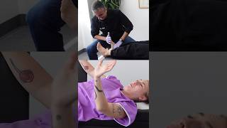 Ankle Pain Evaluation amp Adjustment DrRahim chiropractic shorts [upl. by Tecu]