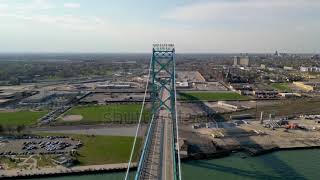 Ambassador Bridge remains the largest international suspension bridge in North America [upl. by Lyrahc283]