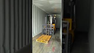 inside container forklift working videoForklifts Going Inside The Container by Shanghai Saferlifts [upl. by Ahseyt]