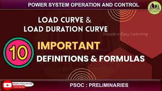 Important Definitions  Load Curve  Load Duration Curve  Power system operation and control  PSOC [upl. by Haerdna111]