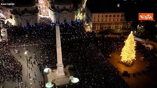 Laccensione dellalbero di Natale 2023 di Roma [upl. by Yanffit282]