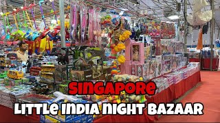 Little India Deepavali Night Bazaar 2023  Singapore night market 4K [upl. by Nagn]