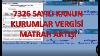 7326 matrah artırımı hesaplama nasıl yapılır [upl. by Ayikal570]