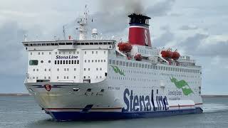 MV Stena Vision Approaches the Quay at Cherbourg 241023 [upl. by Eremahs]