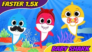 Baby Shark Remix  FASTER Version of Baby Shark  Faster and Faster  Animal Songs  Kids Fun Tube [upl. by Myna]