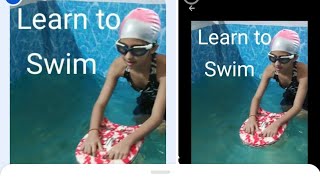 swimming lessons for beginners from basics in portable swimming pool [upl. by Nawj]