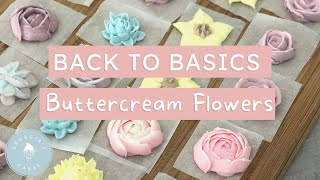 How to Pipe Buttercream Flowers  Piping tutorial  Georgias Cakes [upl. by Carlota]