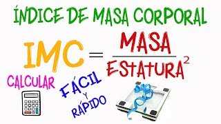 🍎 Calcular IMC o Índice de Masa Corporal Fácil y Rápido  Biología   Química [upl. by Akkahs837]