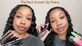 The best brown lip liners for darker skin from Nyx for the perfect nude lip combo [upl. by Audri]