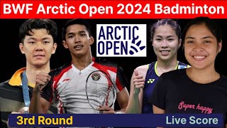 BWF Arctic Open 2024 Badminton Live Score Watch Along Lee Zii Jia vs Y Tanaka J Christie vs Kiran [upl. by Bessy]