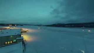 HarstadNarvik airport Evenes 25jan 2015 [upl. by Mafalda555]