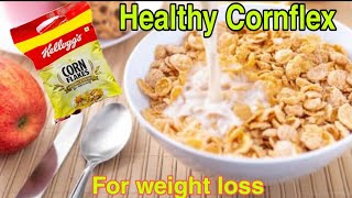 Healthy breakfast for weight lossRight way to eat kelloggs corn flakes Cornflakes on milk [upl. by Micki614]