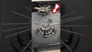 The Amazing Trick to Make Your Gas Last Longer Gastip Burner cleaning Stove shorts diy [upl. by Yesoj]