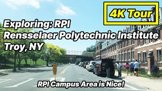 Rensselaer Polytechnic Institute RPI  Spring 2021 Update  Driving Tour 4k [upl. by Annmaria]