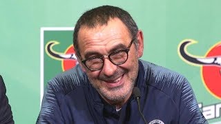 Chelsea 00 Man City City Win 43 On Pens Maurizio Sarri Post Match Press Conference Carabao Cup [upl. by Eecart]