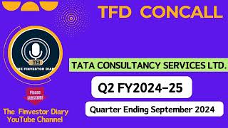 Tata Consultancy Services Limited  TCS  Investors Concall Q2 FY202425 tcs [upl. by Christmas748]