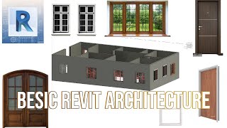 HOW TO USE DOOR amp WINDOW IN REVIT ARCHITECTURE BESIC REVIT  03 [upl. by Akenehs]