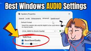 Best Windows AUDIO Settings for Quality Sound amp GAMING Boost amp Bass [upl. by Balbur]