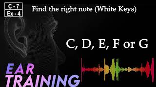 Lesson 7 Exercise 4 CDEF or G  Sound Match  Hear and Play  Ear Training Keyboard Class [upl. by Refinnaej590]